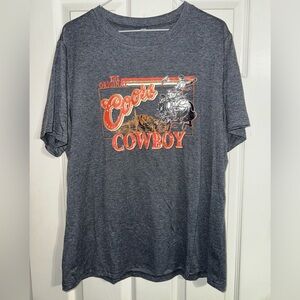 Unisex Coors Cowboy Graphic T-Shirt - Gray